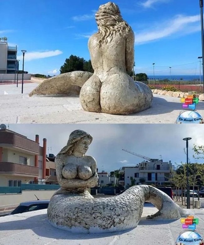 사진 = 인스타그램. 남부 이탈리아 풀리아에 위치한 인어상