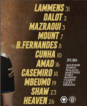 인터풋볼에 실린 황희찬 관련 프리미어리그 라인업 이미지