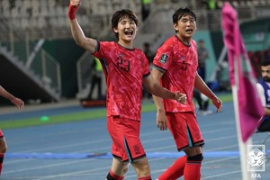 신민하 헤더 역전골! U-23, 호주에 1점 리드